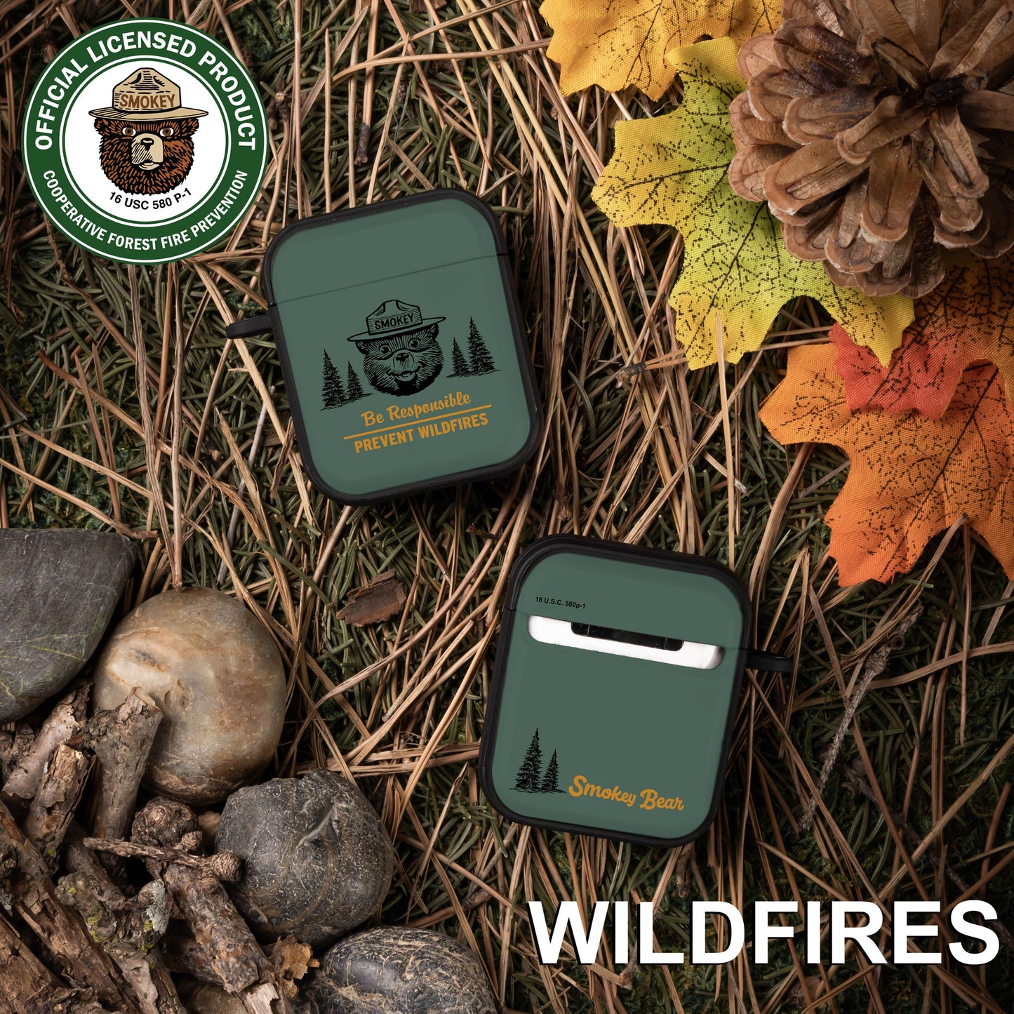 Smokey Bear Classic HDX Apple AirPods Gen 1 & 2 Case Cover
