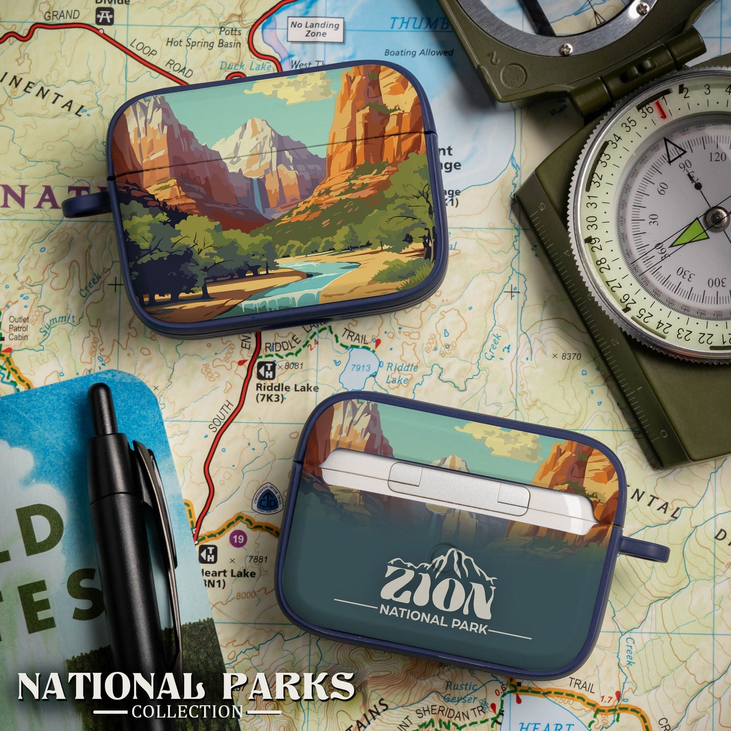 National Parks Zion HDX Apple Airpods Pro 1 & 2 Case Cover