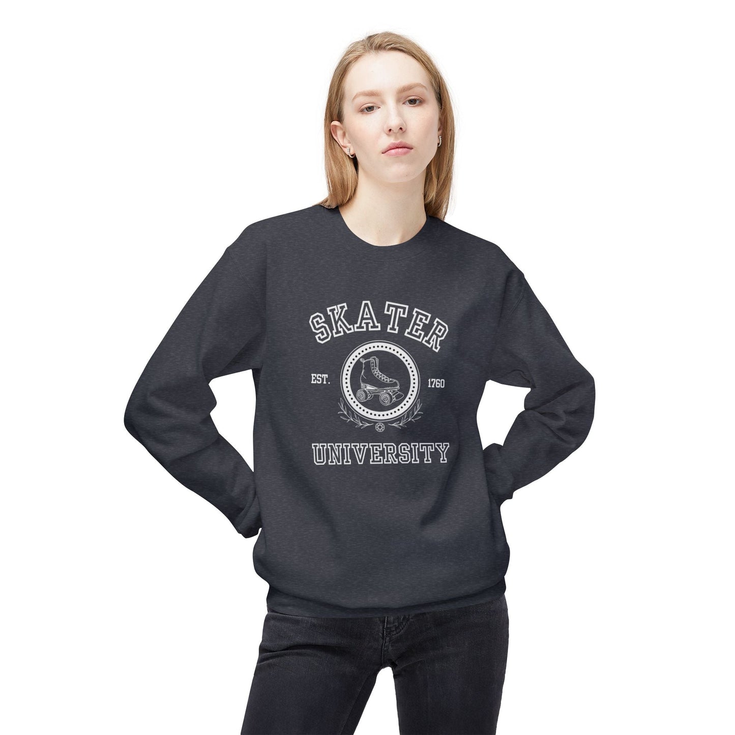 Skater University Unisex Fleece Crewneck Sweatshirt