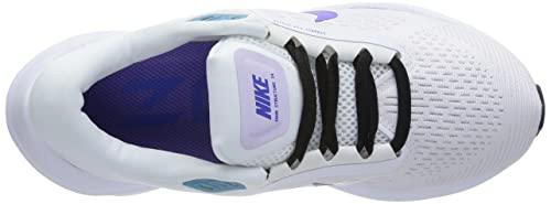 Nike Women's W Air Zoom Structure 23 Running Shoe, White Psychic Purple Barely Grape, 8.5 US