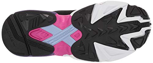 adidas Originals Women's Falcon Running Shoe, Black/Black/Shock Pink, 7 M US