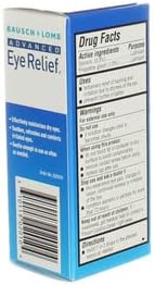 Advanced Eye Relief Eye Drops by Bausch & Lomb, for Dry Eyes & Redness Relief, 30 mL