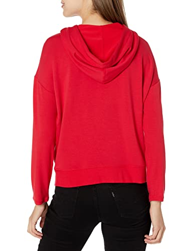 Tommy Hilfiger Women's Graphic Hoodie Sweatshirt, Scarlet Multi, Large