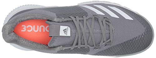 adidas Women's Crazyflight Bounce 3 Volleyball Shoe, Grey/FTWR White/Signal Coral, 13.5 M US