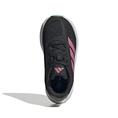 adidas Duramo SL Sneaker, Core Black/Pink Fusion/White, 2 US Unisex Little Kid
