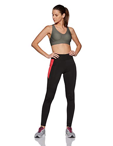 Under Armour Women's Vanish Mid Heathered Sports Bra, Charcoal Fade Heathe /Metallic Iron, X-Small