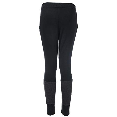 Under Armour Boys' Double Knit Tapered Pants, Black (001)/White, Youth Small
