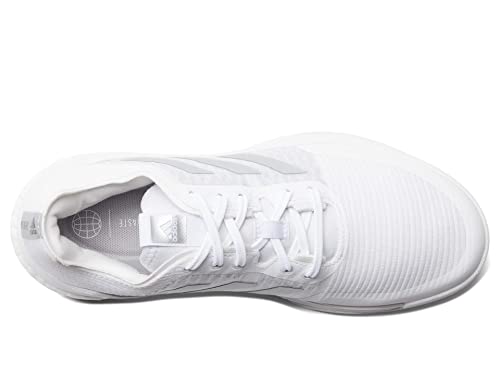 adidas Women's Crazyflight Volleyball Shoe, White/Silver Metallic/Grey, 10