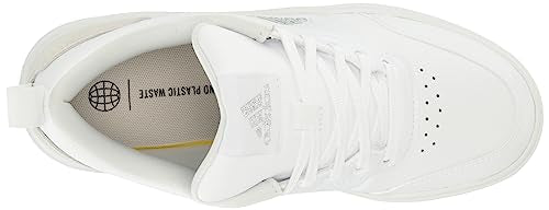 adidas Women's Park St Sneaker, White/White/Silver Metallic, 9.5