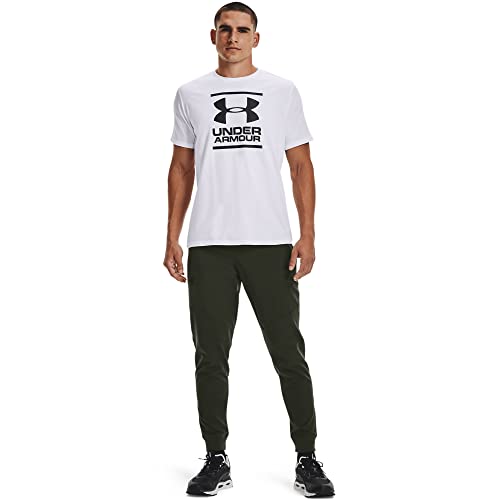 Under Armour mens Global Foundation Short-sleeve T-shirt , White (100)/Black , Medium