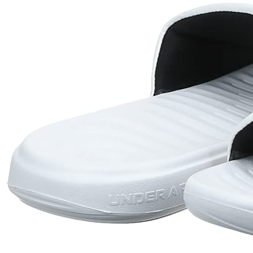Under Armour Women's Ansa Fixed Strap Slide Sandal, White (101)/White, 10