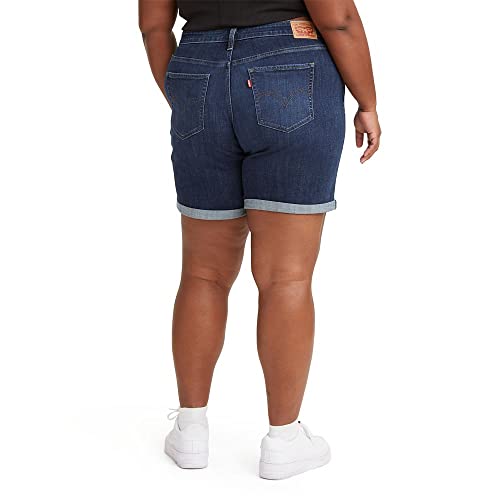 Levi's Women's Plus-Size Shorts, Lapis Smile-Medium Indigo, 35