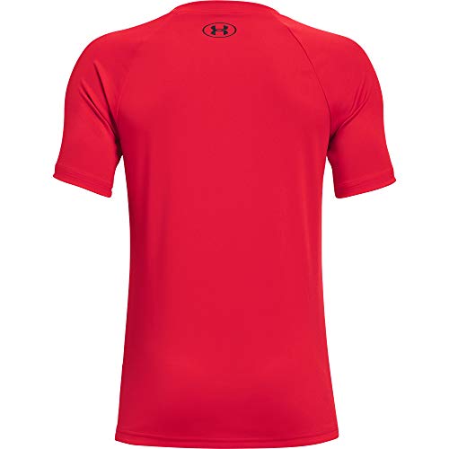 Under Armour boys Tech Big Logo Short Sleeve T-Shirt , Red (600)/Black , Youth X-Large