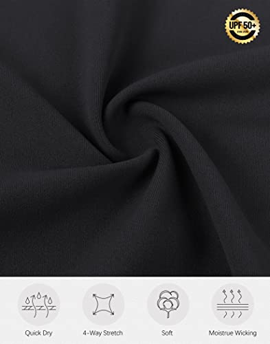 SANTINY 19" Golf Skorts Skirts for Women Zipper Pockets Knee Length Skort Women's High Waist Athletic Tennis Skirt (Black_M)