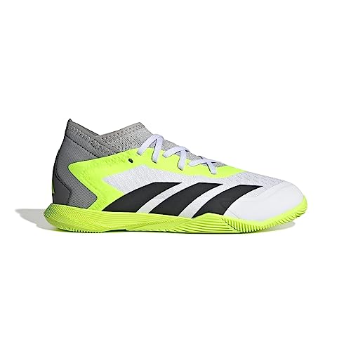 adidas Soccer Predator Accuracy.3 Indoor (Little Kid/Big Kid) Footwear White/Core Black/Lucid Lemon 1 Little Kid M