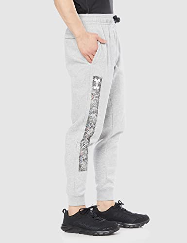 Under Armour UA Rival FLC Graphic Jogger - 1370351-011 - Mod Gray Light Heather/Black - L
