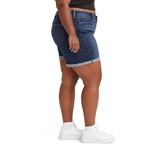 Levi's Women's Plus-Size Shorts, Lapis Smile-Medium Indigo, 35