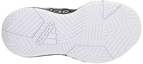adidas Ownthegame 2.0 Basketball Shoe, Black/White/Carbon, 3.5 US Unisex Big Kid