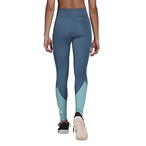 adidas Women's Big Logo Sport Tights, Orbit Indigo/Mint Tone/White, Large