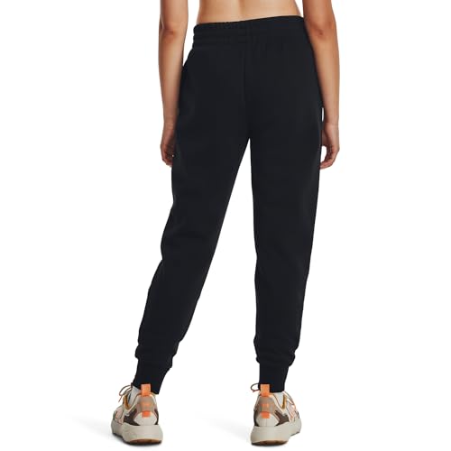 Under Armour Womens Rival Fleece Joggers , (001) Black / / White , Medium