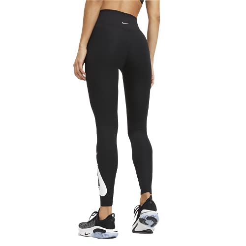 Nike Women's Plus Size Mid-Rise 7/8 Leggings (Black/Reflective Silver) Size 3X