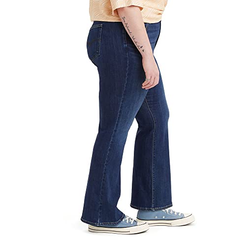 Levi's Women's Plus 726 High Rise Flare Jeans, (New) Dark Indigo Worn in, 35 Regular