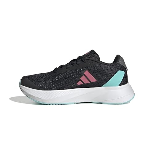 adidas Duramo SL Sneaker, Core Black/Pink Fusion/White, 2 US Unisex Little Kid