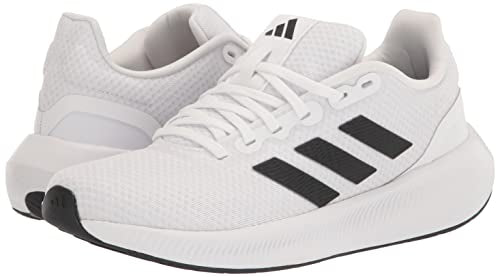 adidas Women's Run Falcon 3.0 Sneaker, White/Black/Black, 8