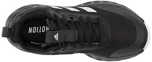 adidas Ownthegame 2.0 Basketball Shoe, Black/White/Carbon, 3.5 US Unisex Big Kid