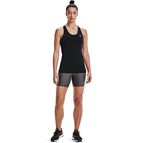 Under Armour Women's HeatGear Armour Racer Tank , Black (001)/Metallic Silver , Small