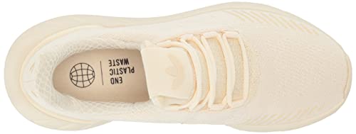 adidas Women's Swift Run 22 Sneaker, Wonder White/Wonder White/Black (Deconstructed), 8