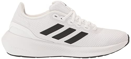 adidas Women's Run Falcon 3.0 Sneaker, White/Black/Black, 8
