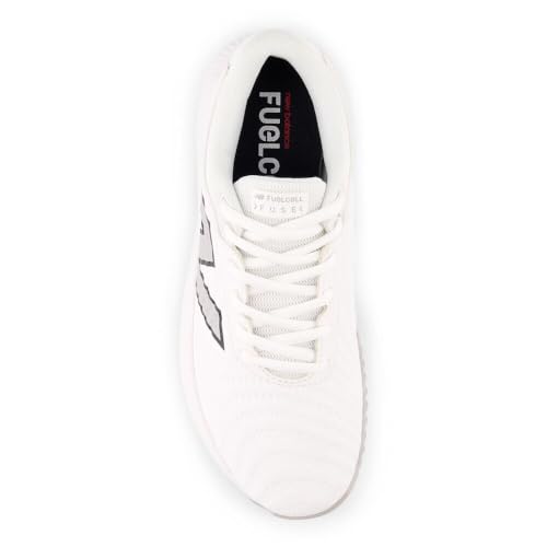 New Balance Women's FuelCell Fuse v4 Turf Trainer Softball Shoe, Optic White/Raincloud/Ice Blue, 7.5