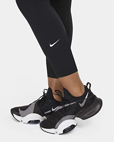 Nike Women's All-in Crop Leggings (as1, Alpha, x_l, Regular, Regular, Black/White)