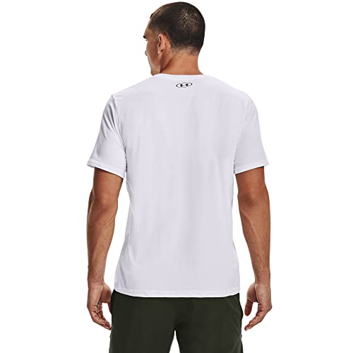 Under Armour mens Global Foundation Short-sleeve T-shirt , White (100)/Black , Medium