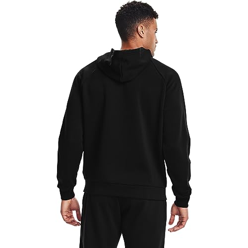 Under Armour Men's UA Rival Fleece Full Zip Hoodie , Black (001)/Onyx White , Medium
