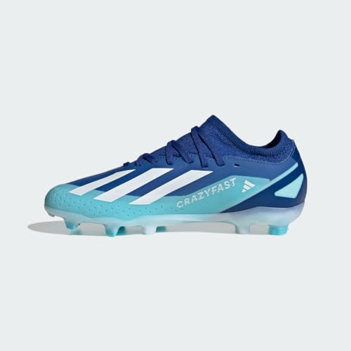 adidas Soccer X Crazylight.3 Firm Ground (Little Kid/Big Kid) Bright Royal/White/Solar Red 5 Big Kid M