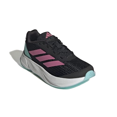 adidas Duramo SL Sneaker, Core Black/Pink Fusion/White, 2 US Unisex Little Kid
