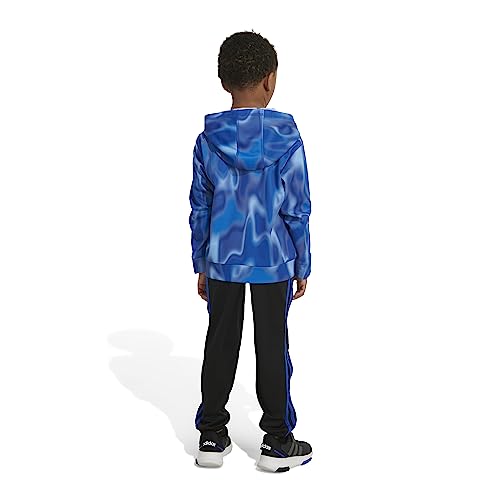 adidas boys Long Sleeve Camo Fleece Hooded Pullover Set, Team Royal Blue (New), 6