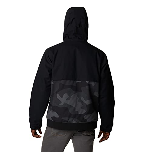 Columbia Men's Loma Vista II Hooded Jacket, Black Mod Camo Print/Black, X-Large Tall