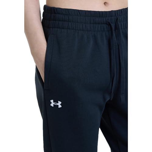 Under Armour Womens Rival Fleece Joggers , (001) Black / / White , Medium