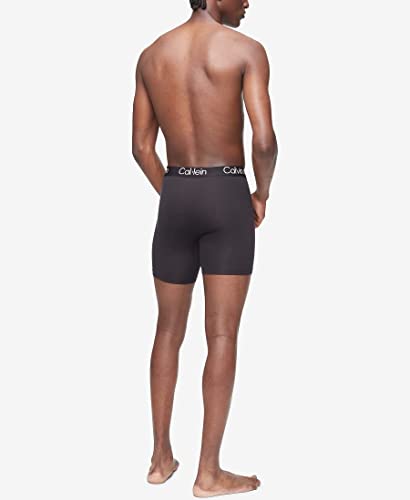 Calvin Klein Men's Ultra Soft Modern Modal Boxer Brief, 3 Black, L