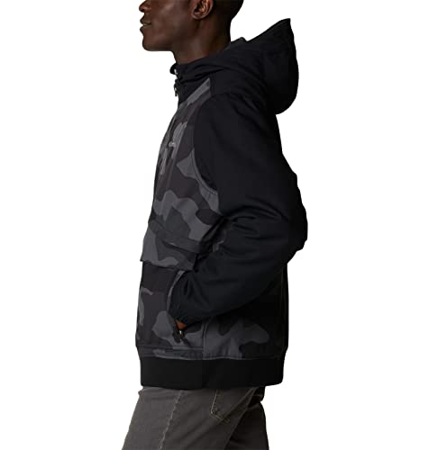 Columbia Men's Loma Vista II Hooded Jacket, Black Mod Camo Print/Black, X-Large Tall