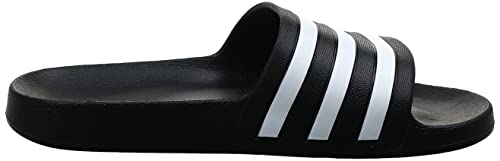adidas Unisex Adilette Aqua Slides Sandal, Core Black/White/Core Black, 9 US Men