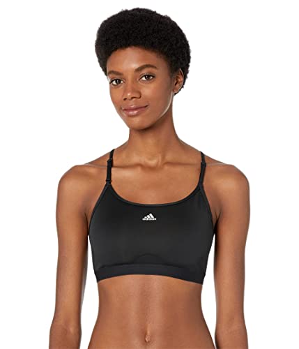 adidas Women's Training Light Support Good Level Bra Padded, Black, Medium DD