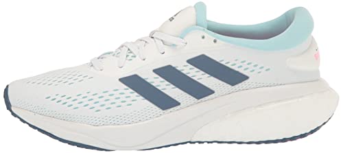 adidas Supernova 2 Running Shoe, FTWR White/Wonder Steel/Almost Blue, 5.5 US Unisex Big Kid