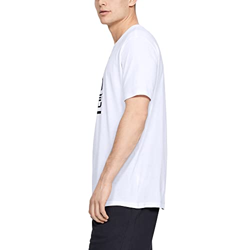 Under Armour mens Global Foundation Short-sleeve T-shirt , White (100)/Black , Medium