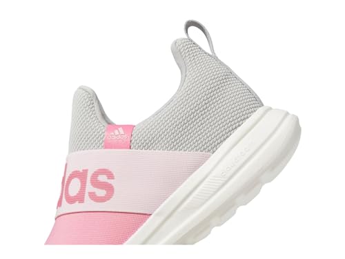 adidas Girl's Lite Racer Adapt 6.0 (Little Kid/Big Kid) Grey Two/Pink Fusion/Bliss Pink 1 Little Kid M
