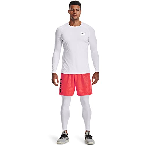 Under Armour Mens Armour Heatgear Fitted Long-sleeve T-shirt , White (100)/Black , XX-Large