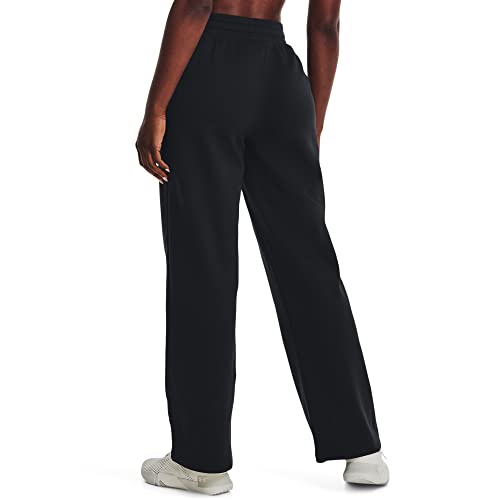 Under Armour Women's Standard Rival Fleece Straight Leg Pant, (001) Black / / White, Large